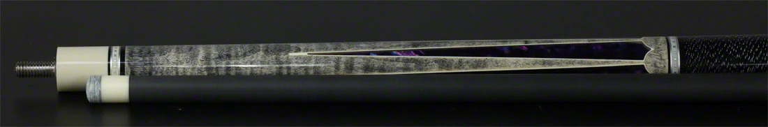 Meucci 2020 Gray - Purple Pearl - Black/White Wrap Pool Cue with Carbon Shaft - 2020GYPUBKWHC - Image 3