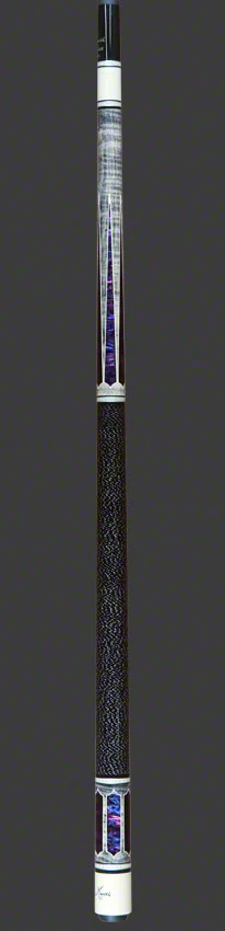 Meucci 2020 Gray - Purple Pearl - Black/White Wrap Pool Cue with Carbon Shaft - 2020GYPUBKWHC - Image 6