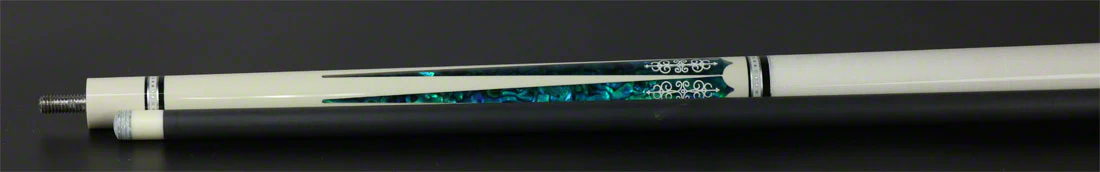 Meucci 21st Century 3 White - Blue Pearl - White Wrap Pool Cue with Carbon Pro Shaft -2103WHBLWHC - Image 3