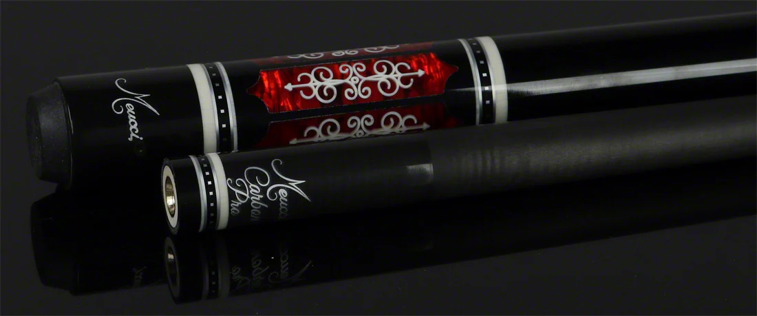 Meucci 21st Century 3 Black - Red Pearl - Black Wrap Pool Cue with Carbon Shaft - 2103BKRDBKC - Image 6