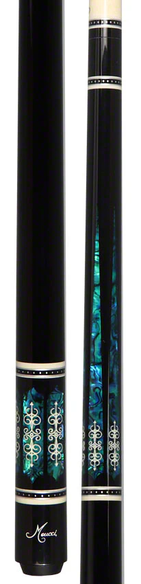 Meucci 21st Century 3 Black - Turq Pearl - Black Wrap Pool Cue with Pro Shaft - 2103BKTURBKP - Image 3