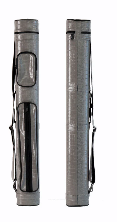 Exotic Oval Polyform Gray 2x2 Hard Pool Cue Case - C22EHR-GY - Image 2