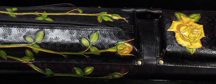 Instroke Yellow Rose 2x4 Pool Cue Case - 24ROSEY - Image 3