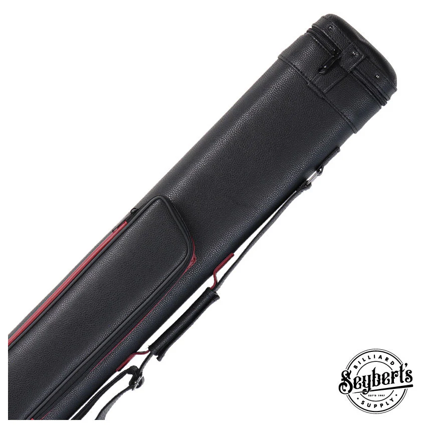 Designer Oval Polyform Piggy Back Red 2x4 Hard Pool Cue Case - CS24DHR-RD