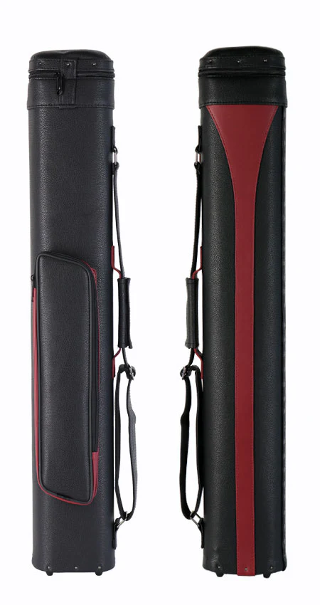 Designer Oval Polyform Piggy Back Red 2x4 Hard Pool Cue Case - CS24DHR-RD - Image 2