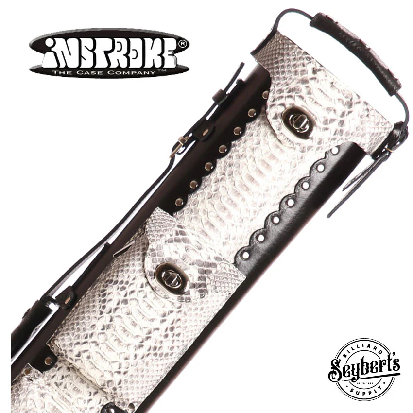 Instroke Custom Python Skin & Leather 2x4 Pool Cue Case - SPINSPYTHON24