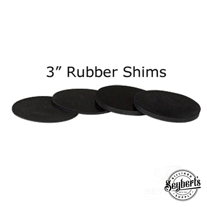 3" Rubber Pool Table Leg Shims