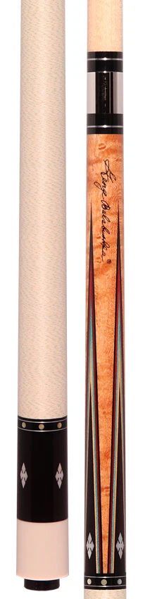 Balabushka GB Series Brown-Stained Birdseye Maple Forearm with 4 Ebony Points and Mother of Pearl Inlays Pool Cue Irish Linen Wrap - Image 5