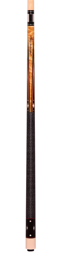 Balabushka GB Series Birdseye Maple Forearm with Ebony Points and Mother of Pearl Notched Diamond Inlays Pool Cue with Irish Linen Wrap - Image 6