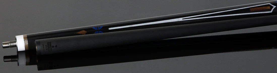 Becue Psyche 2 Carbon Fiber Play Cue with Walnut and Pearl White Inlays - Image 4