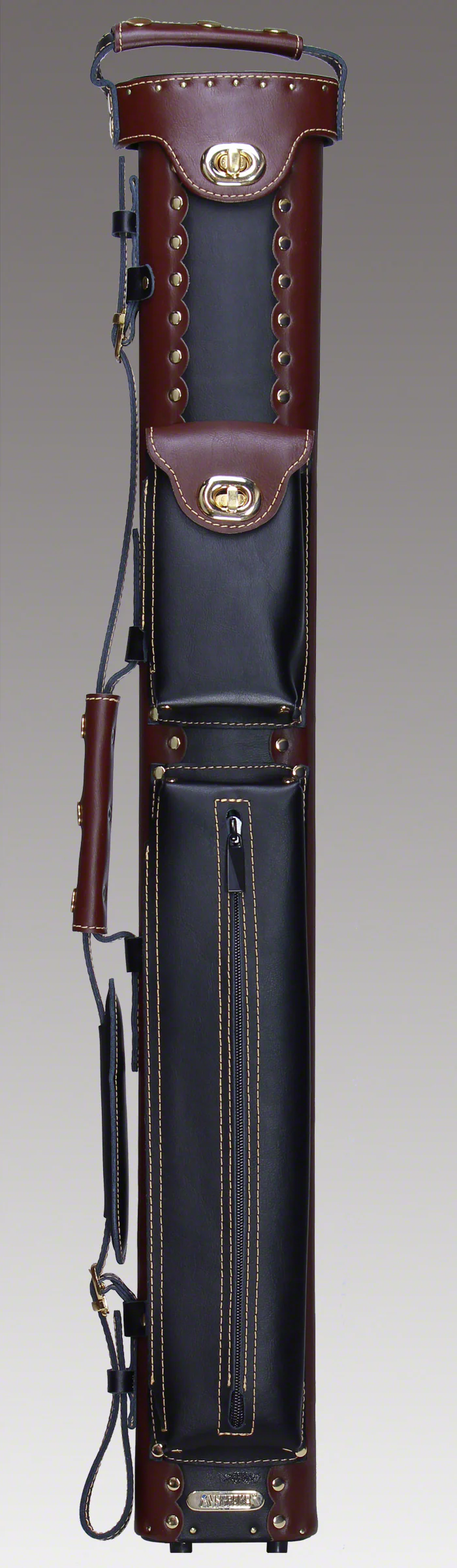 Instroke Leather Cowboy Chestnut/Black 2x3 Pool Cue Case - LC2X3CB - Image 3