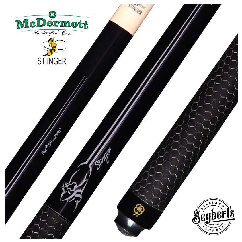 McDermott Stinger Black and Gray Break/Jump Cue with Sport Wrap - NG08