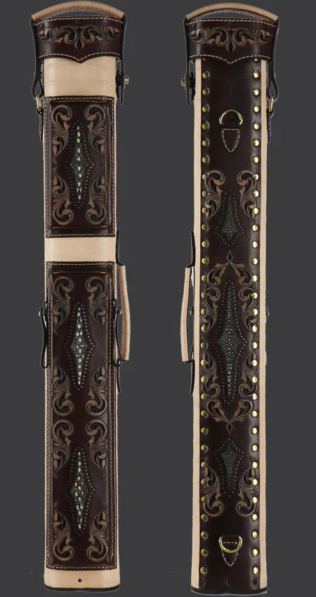 Volturi Custom Venice Natural/Brown 2x4 Hard Pool Cue Case - VCVS2x4NATBRN - Image 2