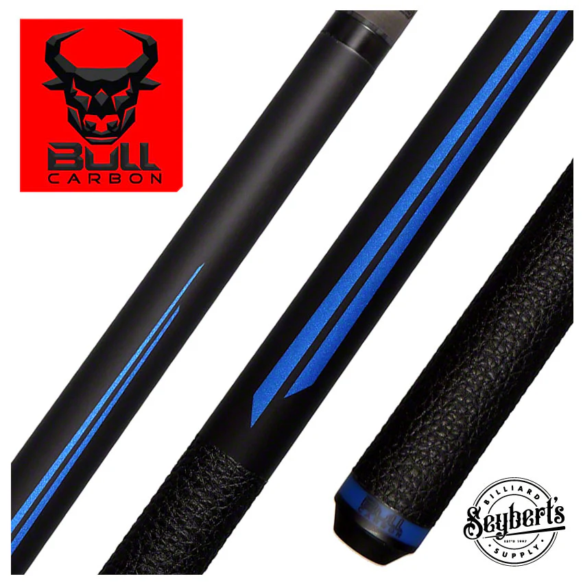 Bull Carbon Blue Split Point Pool Cue with Bull Carbon Shaft - BCSP3