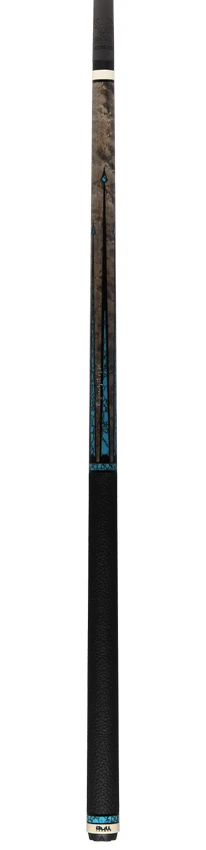Bull Carbon By Jacoby Limited Edition Smoke Grey Blue Recon Pool Cue with Leather Wrap and LD Carbon Fiber Shaft - BCUSA1W - Image 6