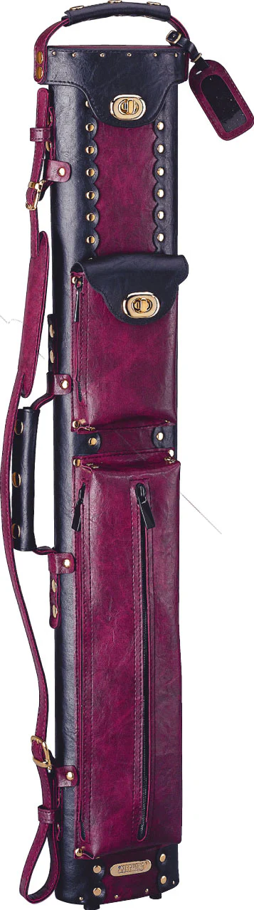 Instroke Vinyl Cowboy Black/Burgundy 2x4 Pool Cue Case - VC24BB - Image 4