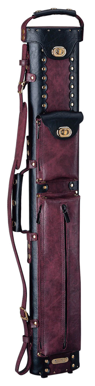 Instroke Vinyl Cowboy Black/Burgundy 3x7 Pool Cue Case - VC37BB - Image 4