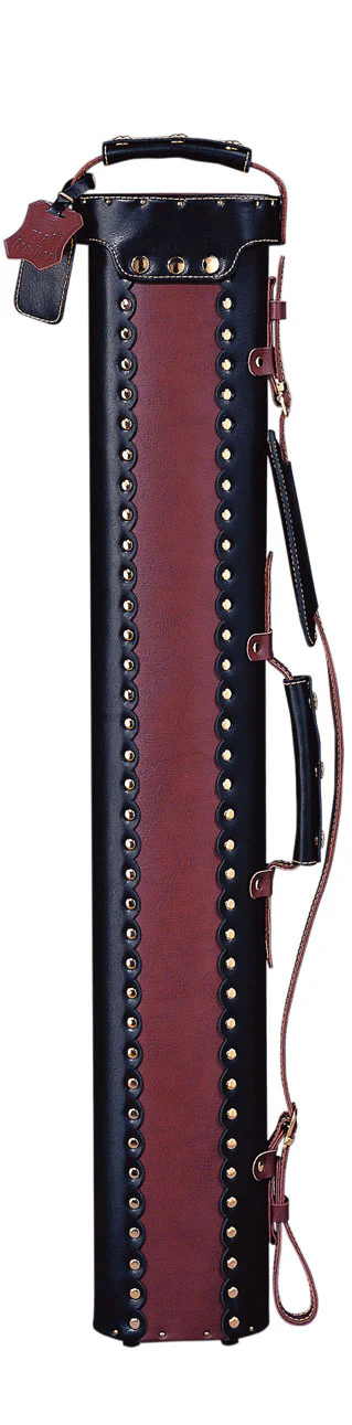 Instroke Leather Cowboy Black/Chestnut 3x7 Pool Cue Case - LC3X7BC - Image 3