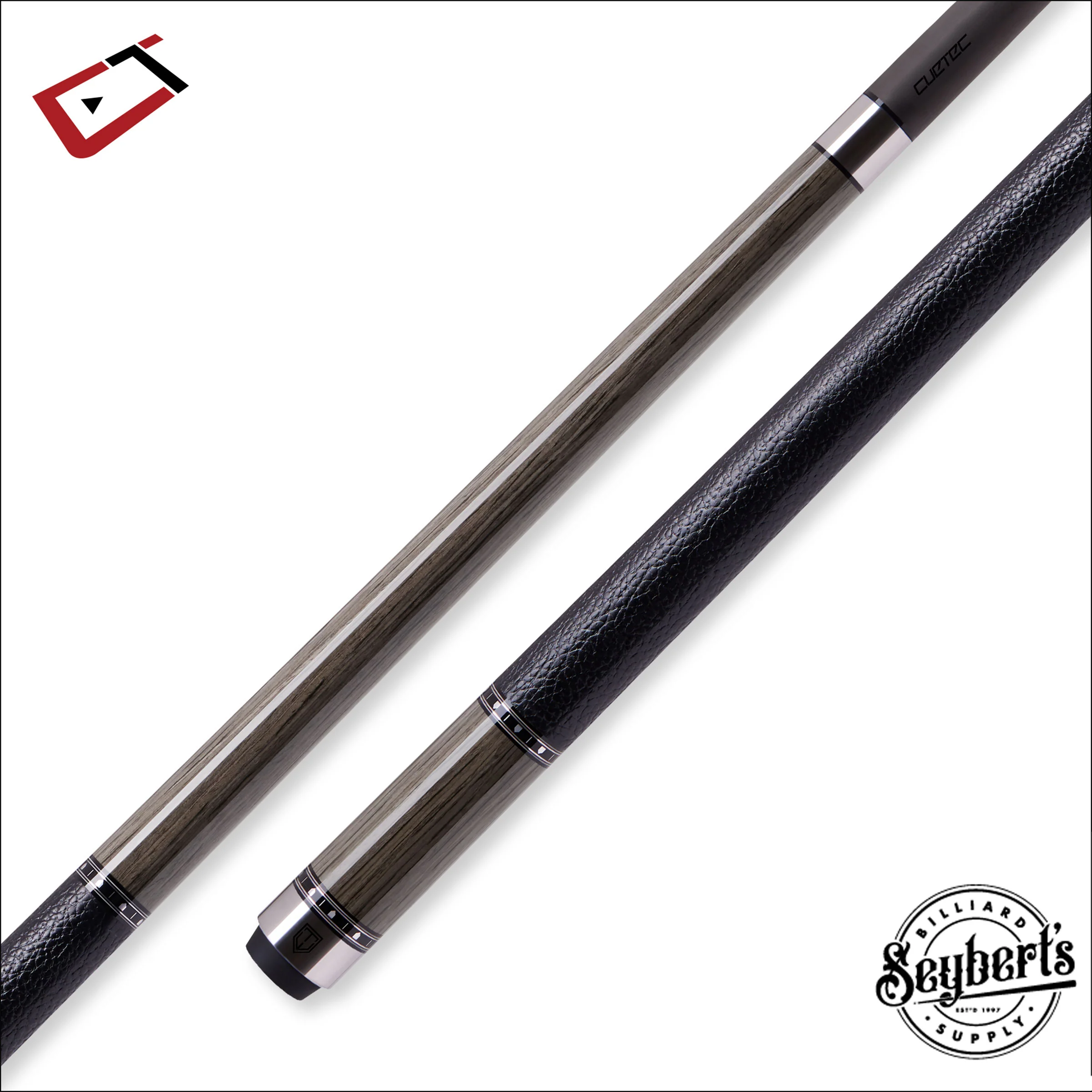 Cuetec Cynergy Truewood Walnut II Leather Wrap Pool Cue - 95-106LTW