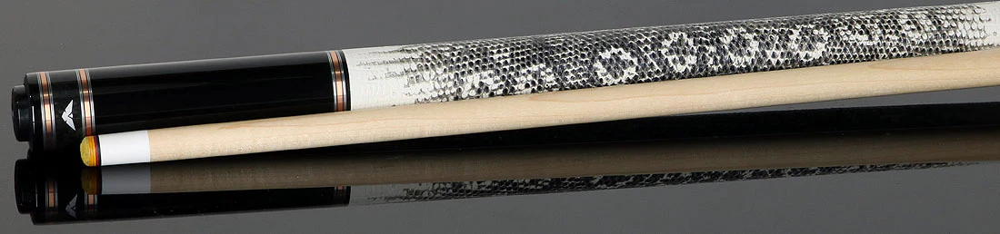 Cueroc Black Galaxy 1 Dymond Ebony Wood Pool Cue with Ring-Tailed Lizard Wrap - Image 3