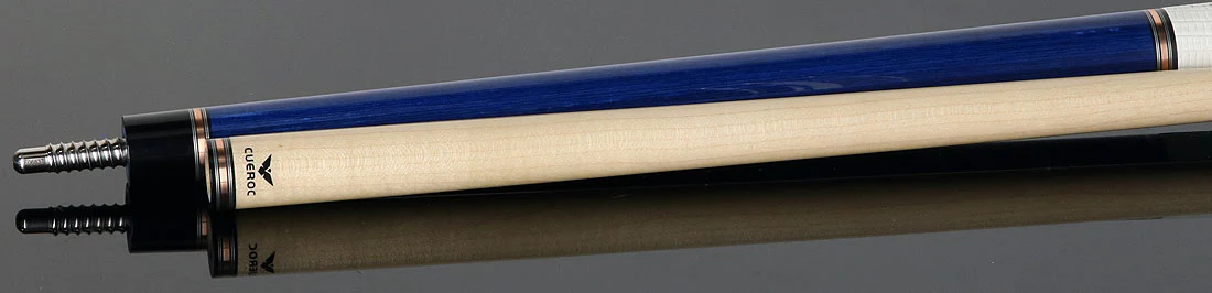 Cueroc Galaxy 4 Blue Stained Dymond Wood Cue with Ring-Tailed Lizard Wrap - Image 4