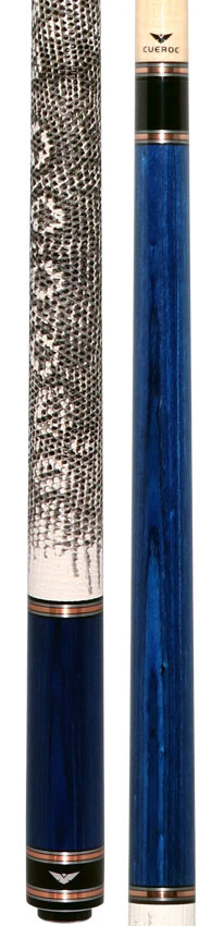 Cueroc Galaxy 4 Blue Stained Dymond Wood Cue with Ring-Tailed Lizard Wrap - Image 5