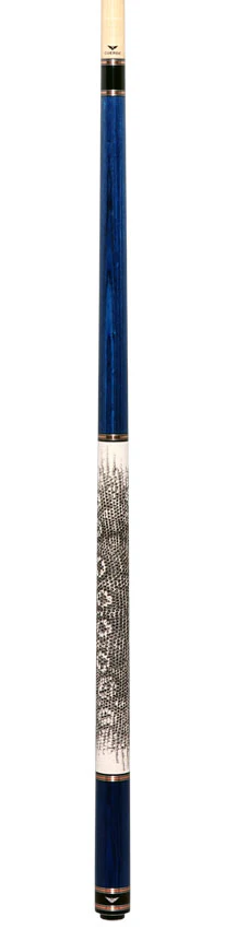 Cueroc Galaxy 4 Blue Stained Dymond Wood Cue with Ring-Tailed Lizard Wrap - Image 6