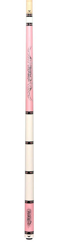 Cueroc Goth 1 Pink with Silver Graphic No Wrap Pool Cue - Image 6