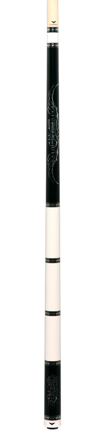 Cueroc Goth 3 Black with Silver Graphic No Wrap Pool Cue - Image 6