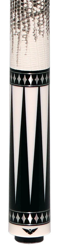 Cueroc Pterosaur 1 Ebony Dymondwood with White Juma Points Pool Cue with Ring-Tailed Lizard Wrap - Image 2