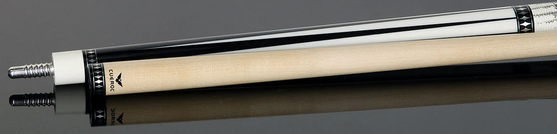 Cueroc Pterosaur 1 Ebony Dymondwood with White Juma Points Pool Cue with Ring-Tailed Lizard Wrap - Image 4