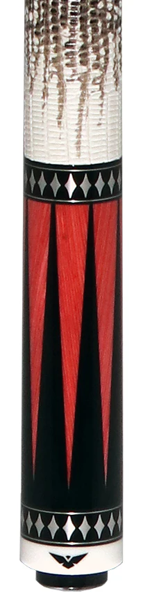 Cueroc Pterosaur 2  Ebony Dymondwood with Pink Dymondwood Points Pool Cue with Ring-Tailed Lizard Wrap - Image 2
