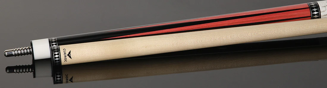 Cueroc Pterosaur 2  Ebony Dymondwood with Pink Dymondwood Points Pool Cue with Ring-Tailed Lizard Wrap - Image 4