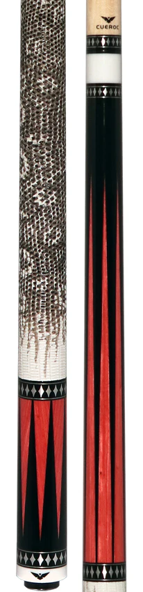 Cueroc Pterosaur 2  Ebony Dymondwood with Pink Dymondwood Points Pool Cue with Ring-Tailed Lizard Wrap - Image 5