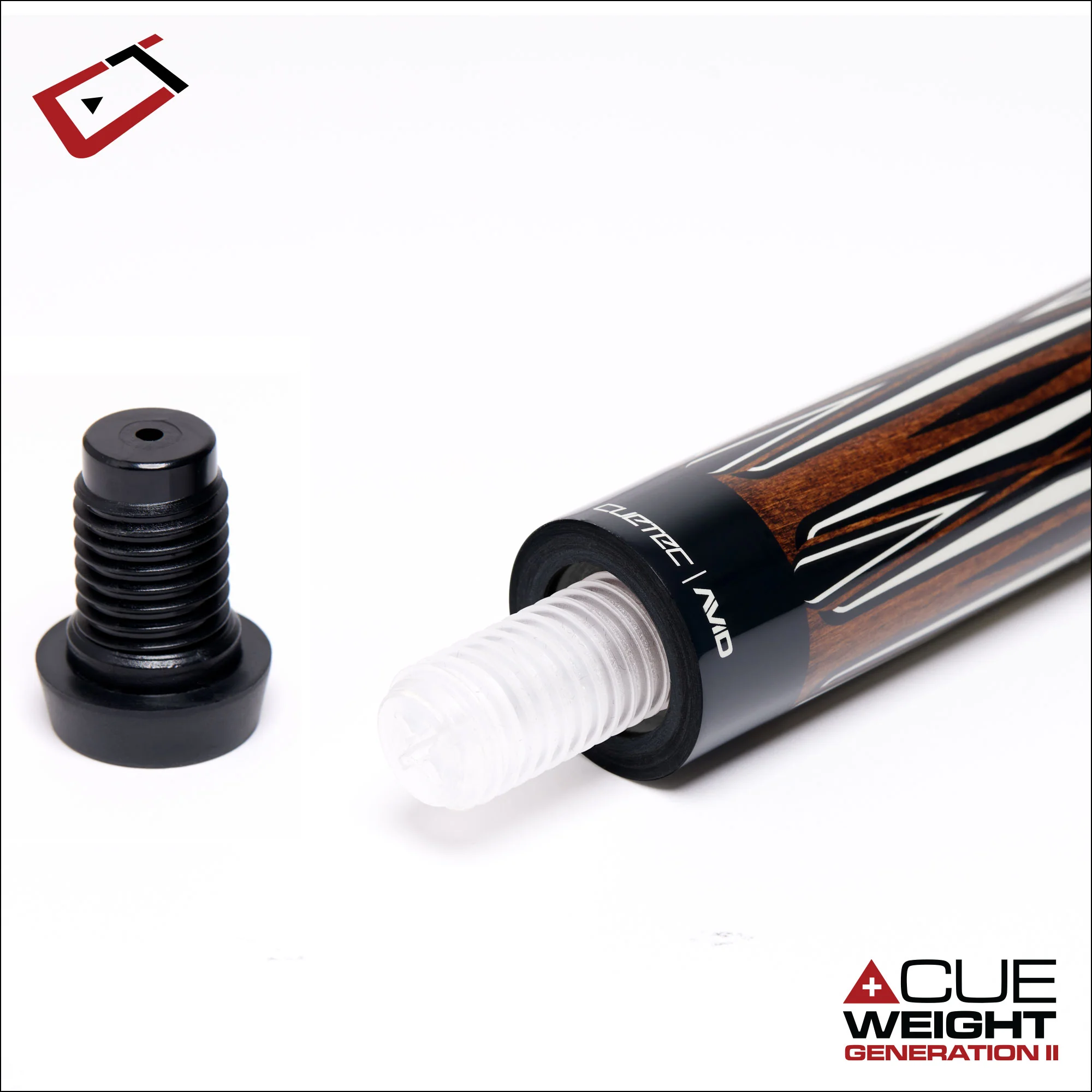 Cuetec Avid Proof Series Brown with Black Lizard Wrap Pool Cue - Image 2