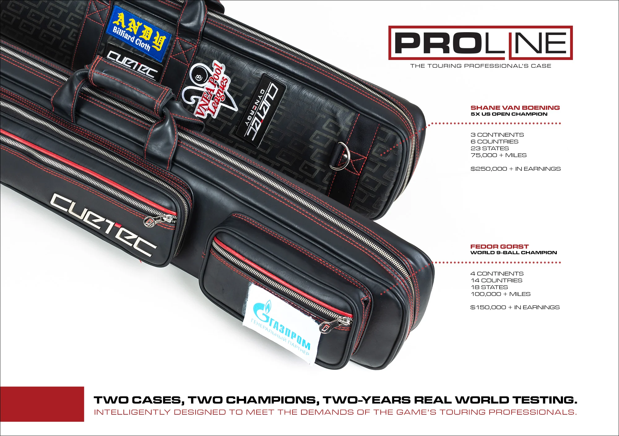 Cuetec Pro Line Black 4x8 Soft Professional Pool Cue Case - 95-751 - Image 6