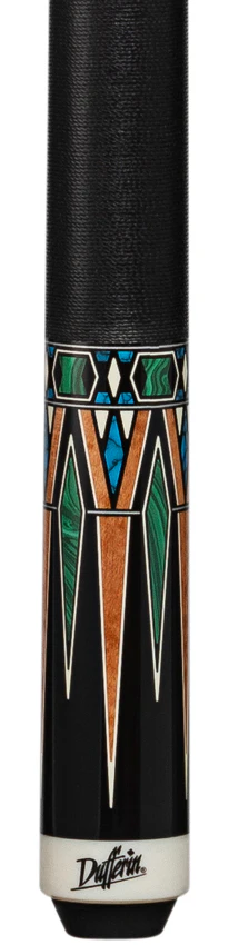 Dufferin Black and Green Malachite Play Cue - Image 2