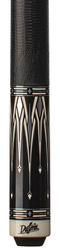 Dufferin Black and White with Leather Wrap Play Cue - D-SE50 - Image 2