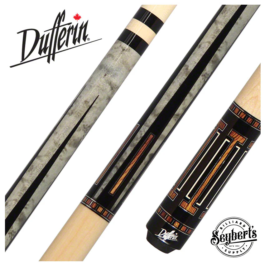 Dufferin Grey Stain 6 point Bocote Graphic Pool Cue - D545