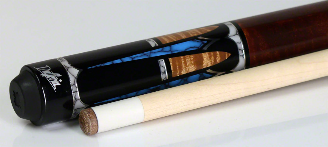 Dufferin Black With 6 Point Turquoise Graphic Graphic Pool Cue - D546 - Image 3