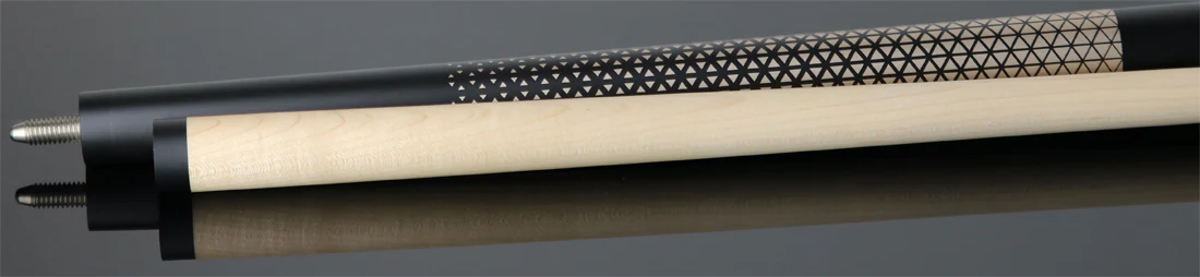 Dufferin Matte Black with Gold Triangle Design Wrapless Graphic Pool Cue - D348 - Image 4