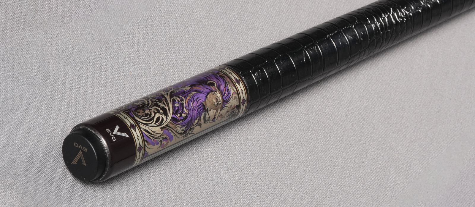 EVO Beast Amethyst Lion Leather Wrap Pool Cue Maxbing Edition - Image 5