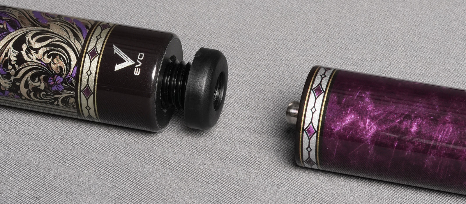 EVO Beast Amethyst Lion Leather Wrap Pool Cue Maxbing Edition - Image 6