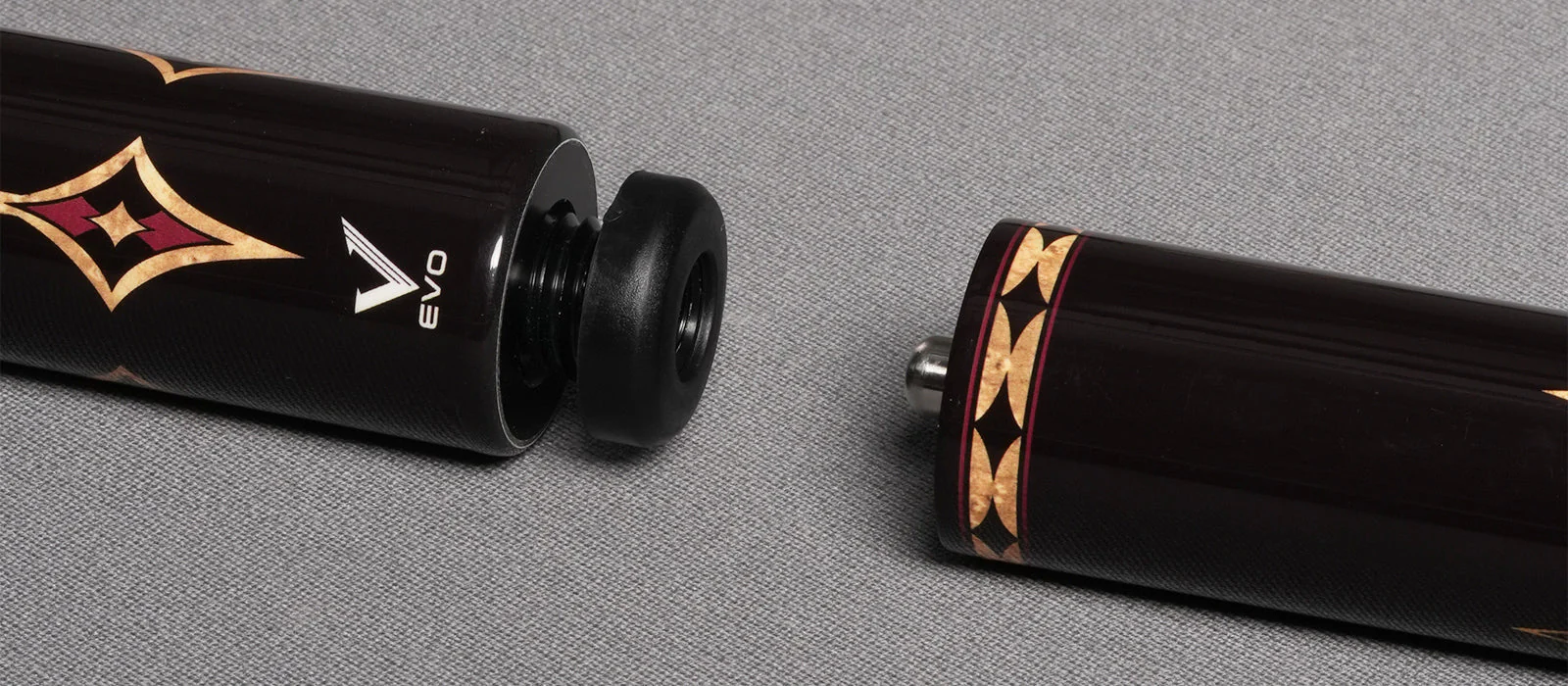 EVO Crown Royal Black Pool Cue with White Lizard Wrap Maxbing Edition - Image 7