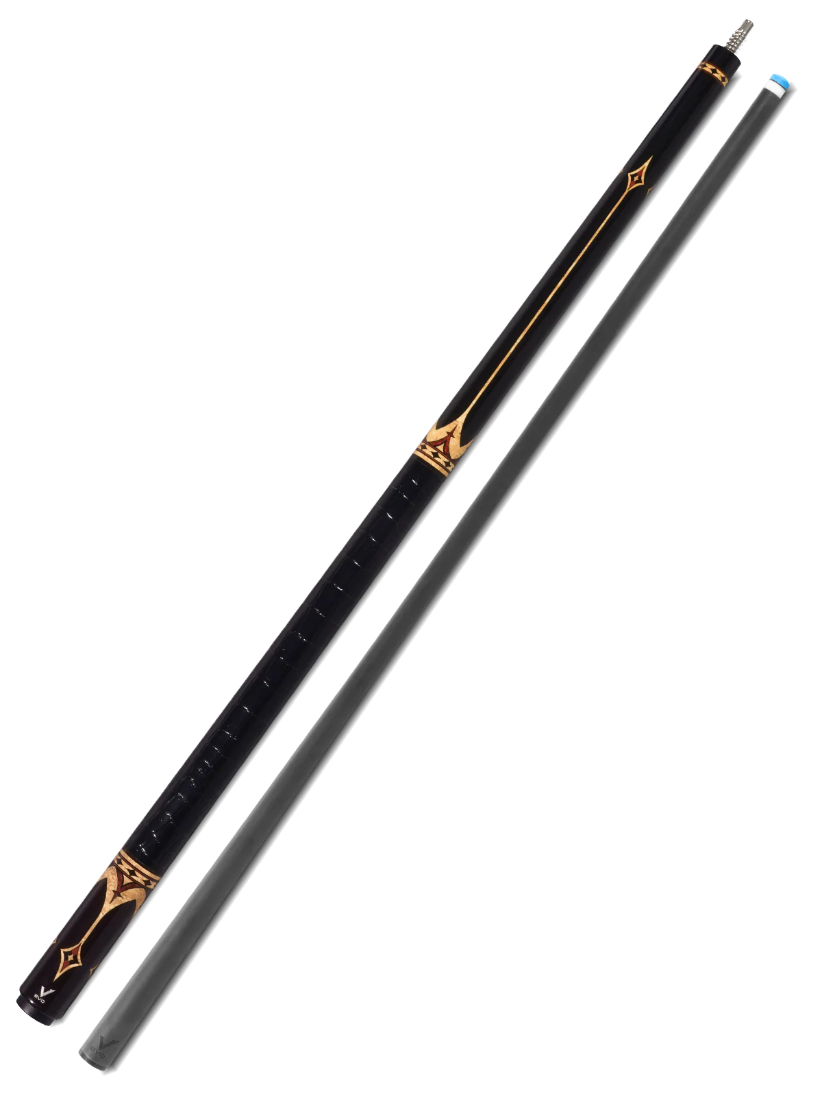 EVO Crown Royal Black Pool Cue with Black Crocodile Wrap - Image 12