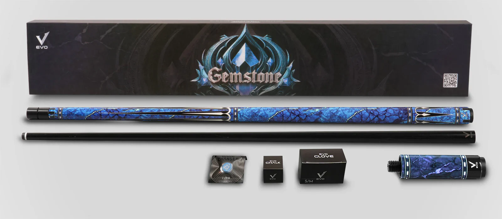 EVO Gemstone Skyflare No Wrap Pool Cue Maxbing Edition - Image 3