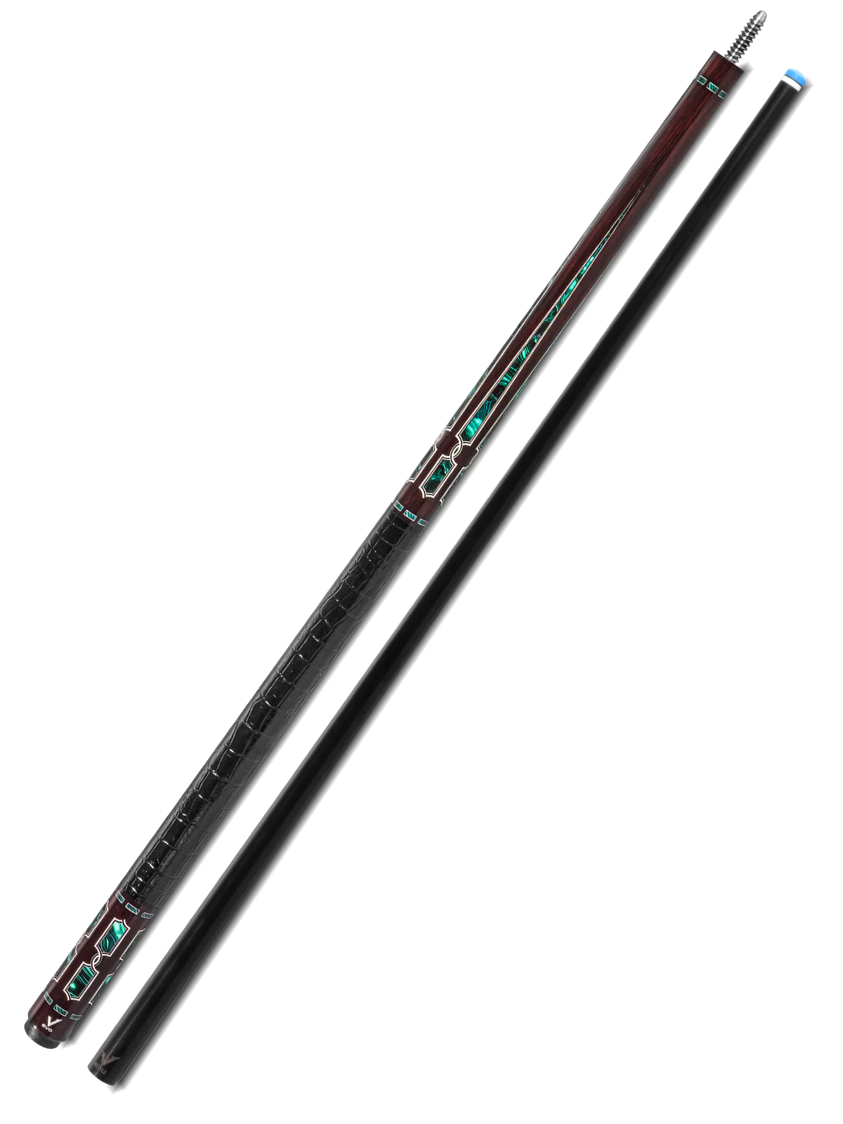 EVO Luna Malachite Eclipse Leather Wrap Pool Cue - Image 12