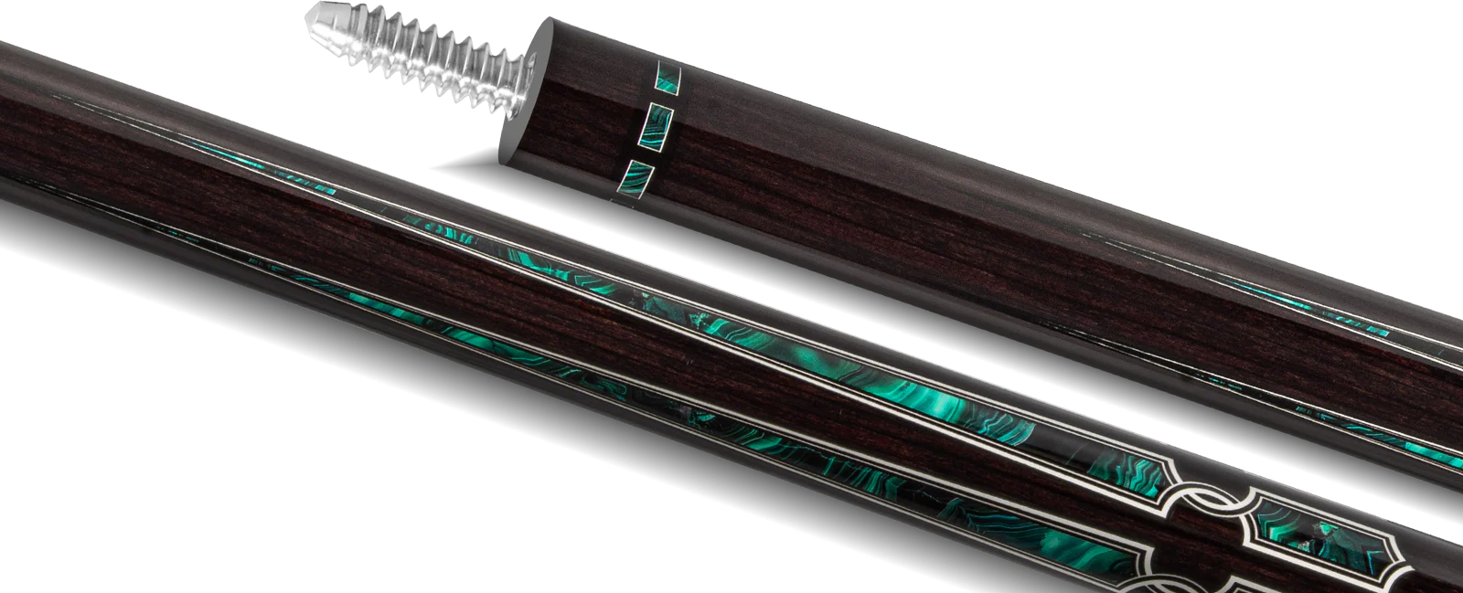 EVO Luna Malachite Eclipse Leather Wrap Pool Cue - Image 7