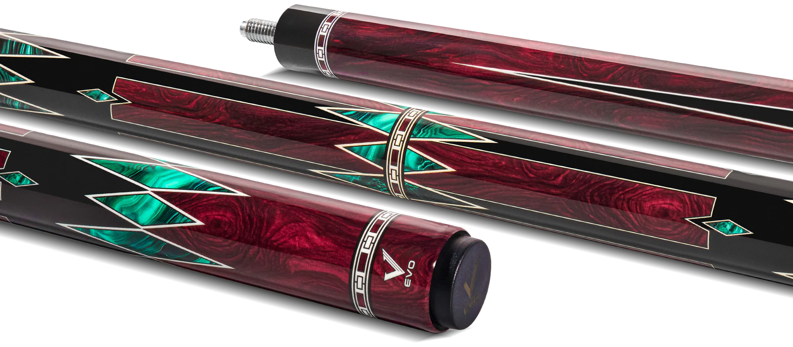 EVO MEG Crimson Jaw No Wrap Pool Cue - Image 2