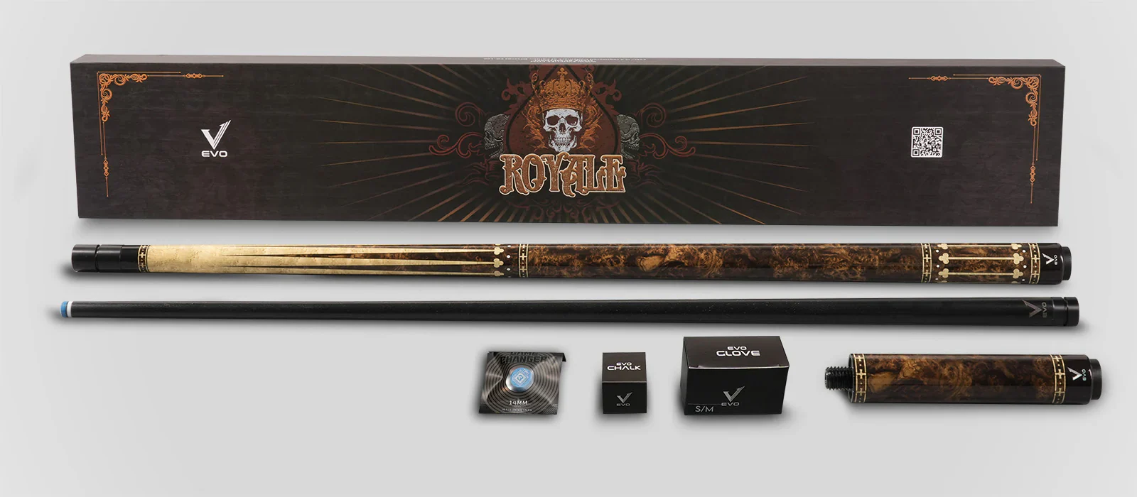 EVO Royale Gilded Oak No Wrap Pool Cue Maxbing Edition - Image 3